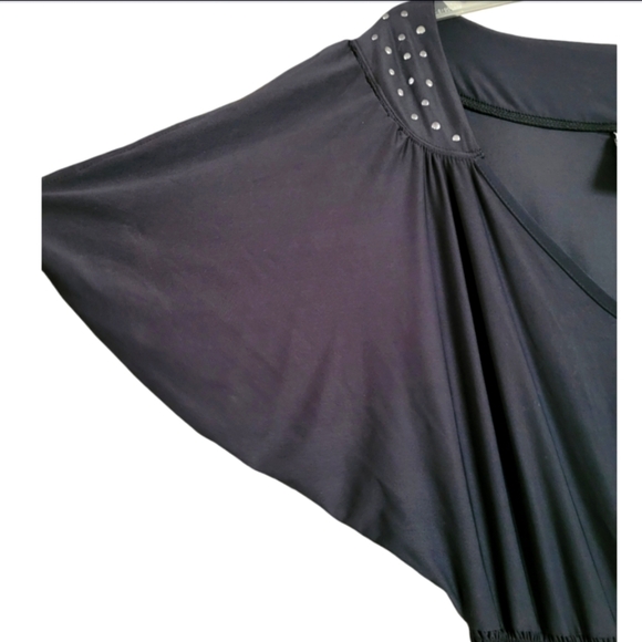 Rare Apple Bottoms Smocked Black Silver Winged Romper Size Large - Picture 5 of 11